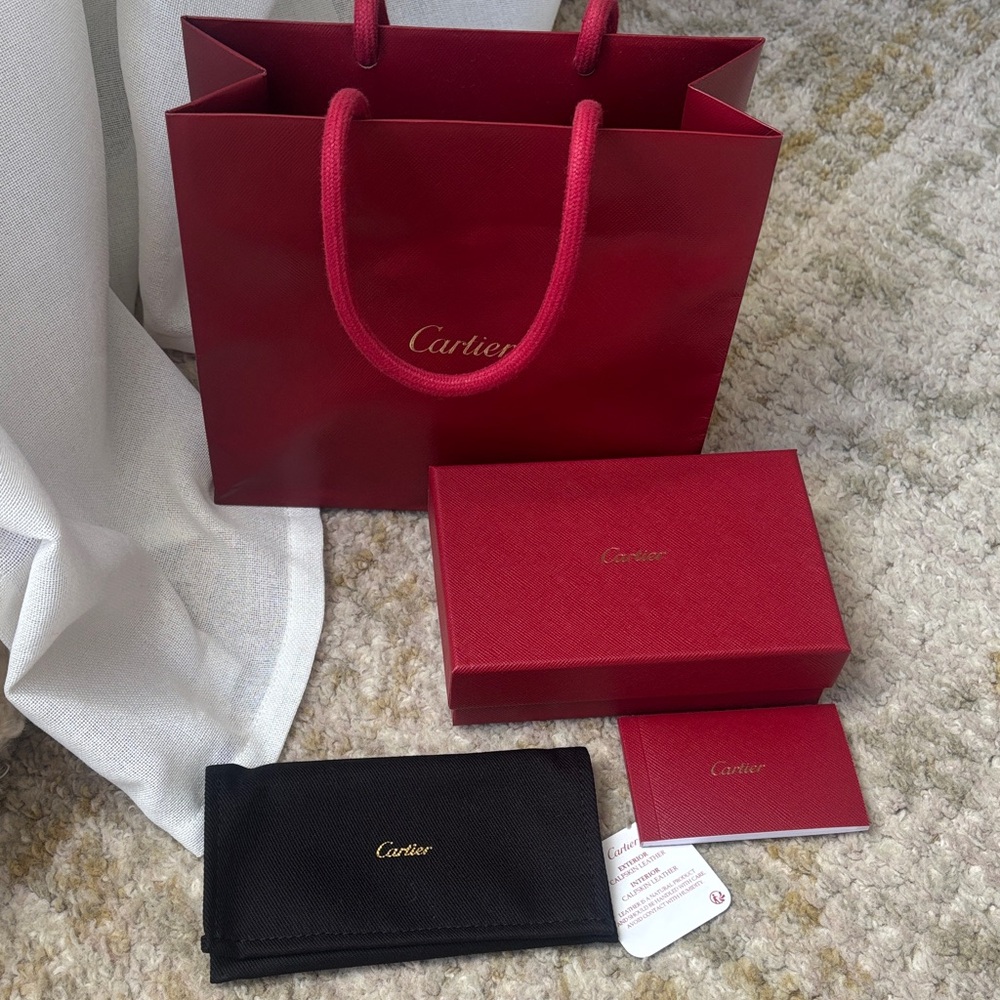 Cartier iconic Red shopping bag and box